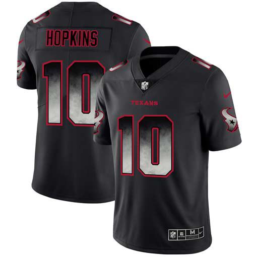 Men Houston Texans #10 Hopkins Nike Teams Black Smoke Fashion Limited NFL Jerseys->houston texans->NFL Jersey